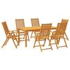 vidaXL Set mobilier de grădină, 7 piese, 180x90x75 cm, lemn masiv de acacia