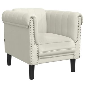 vidaXL Fotoliu canapea, crem, catifea