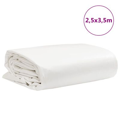vidaXL Prelată, alb, 2,5x3,5 m, 650 g/m²