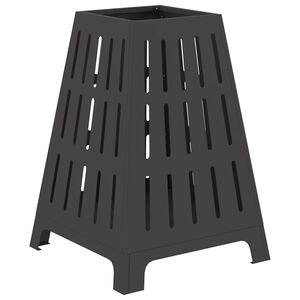 vidaXL Bol de foc Negru 50 x 50 x 70 cm Oțel rezistent de intemperii
