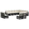 vidaXL Set de canapele pentru grădină 12 pcs Negru poliratan