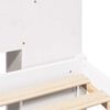 vidaXL Pat cu bibliotecă fără saltea, alb, 135x190 cm, lemn masiv pin