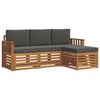 vidaXL Set de canapele de exterior 4 buc. Natural și Antracit