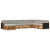 vidaXL Set de canapele de exterior 8 buc. Natural și gri deschis