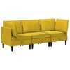 vidaXL Set de mobilier pentru living 3 buc. Galben Catifea