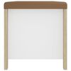 vidaXL Cutie depozitare cu pernă alb/stejar sonoma, 105x40x45 cm, lemn