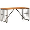 vidaXL Masă de exterior Gri 80 x 40 x 40 cm Oțel și Poliratan