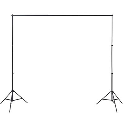 vidaXL Set studio foto cu 3 fundaluri de bumbac, cadru reglabil, 3x6 m