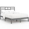 vidaXL Cadru de pat King Size, gri, 150x200 cm, lemn masiv