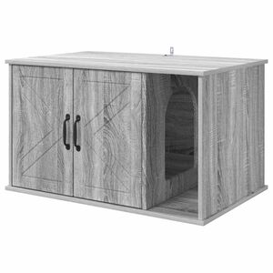 vidaXL Casa pentru pisici Gri Sonoma 85 x 55 x 50 cm Lemn compozit