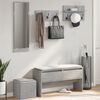 vidaXL Set de mobilier pentru hol, 4 piese, gri beton, lemn prelucrat