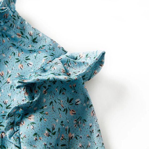 Rochie pentru copii cu mâneci lungi, albastru, 92