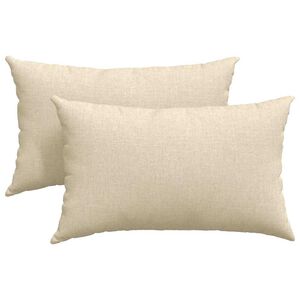 vidaXL Perne pentru canapea 2 buc. țesătură Crem 50 x 30 cm