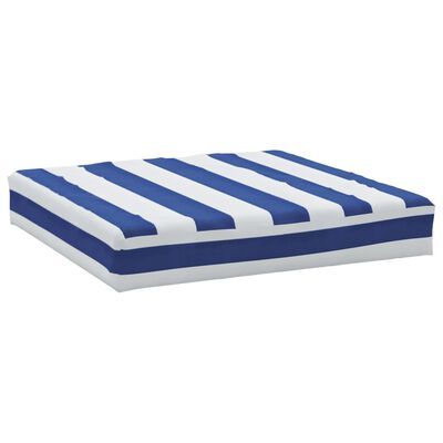vidaXL Pernă paleți, dungi albastre/albe, 60x60x8 cm, textil Oxford