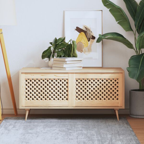 vidaXL Uși de dulap cu zăbrele 2 buc. 59,5x39,5 cm, lemn masiv de pin