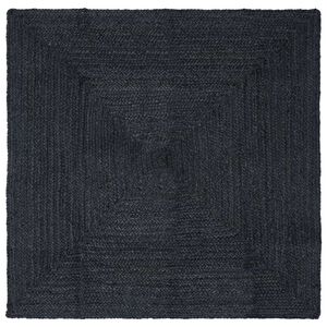 vidaXL Covor de zonă Gri &icirc;nchis 200 x 200 cm Iută