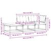 vidaXL Unități de sofa sectional de exterior cu pernă 3 Bucată natural