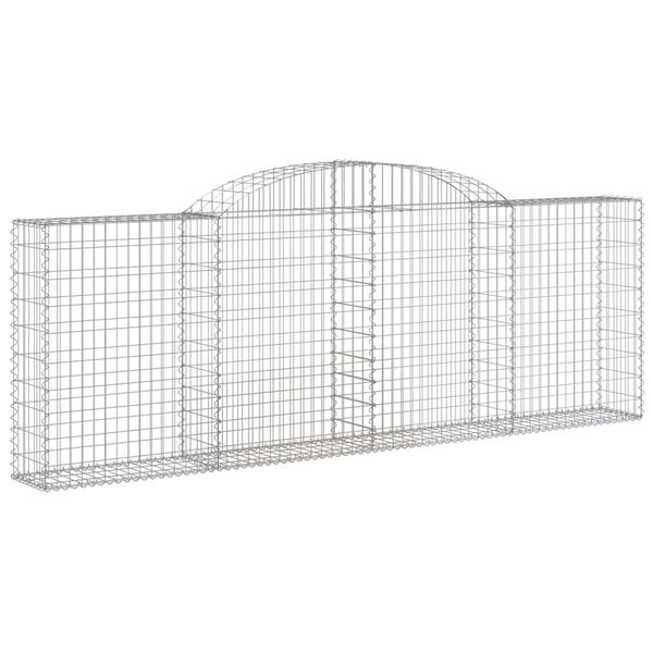 vidaXL Coșuri gabion arcuite 7 buc, 300x30x100/120 cm fier galvanizat