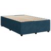 vidaXL Pat box spring cu saltea, albastru, 120x200 cm, catifea
