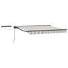vidaXL Cort electric retractabil Gri deschis și alb. 4,5 &times; 3,5 m