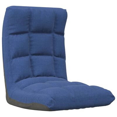vidaXL Scaun de podea pliabil, albastru, material textil