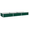 vidaXL Pat de grădină ridicat Verde 240 x 80 x 24 cm