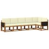 vidaXL Set de canapele de exterior 6 buc. Natural și Crem Poliester