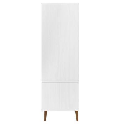vidaXL Șifonier "MOLDE", alb, 90x55x175 cm, lemn masiv de pin