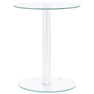 vidaXL Măsuță de cafea, transparent, 40 cm, sticlă securizată