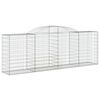 vidaXL Coșuri gabion arcuite 17 buc, 300x50x100/120cm, fier galvanizat