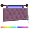vidaXL Tăblie de pat suspendată Cu lumină LED Violet Catifea