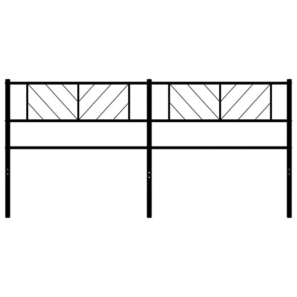 vidaXL Tăblie de pat de schimb metalică, negru, 180 cm