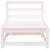 vidaXL Canapea grădină fără cotiere, alb, 70x70x67 cm, lemn masiv pin