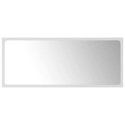 vidaXL Oglindă de baie, alb, 90x1,5x37 cm, PAL