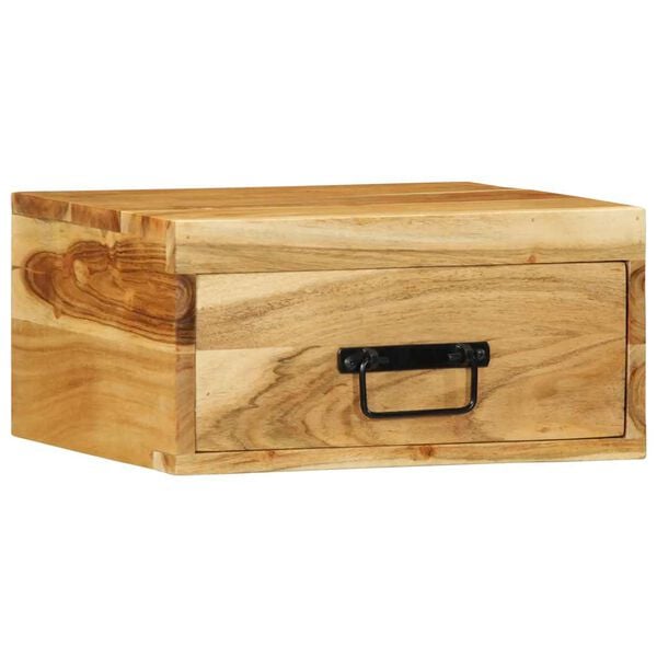 vidaXL Noptiere de perete, 2 buc., lemn masiv de acacia