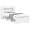 vidaXL Cadru de pat cu depozitare Alb 90 x 190 cm Lemn prelucrat