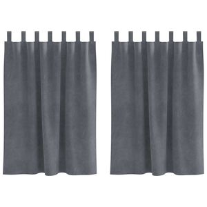 vidaXL Perdele 2 buc. Gri deschis 140 x 140 cm Catifea
