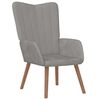 vidaXL Scaun de relaxare, gri deschis, catifea
