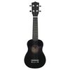 vidaXL Set ukulele Soprano pentru copii, cu husă, negru, 23"