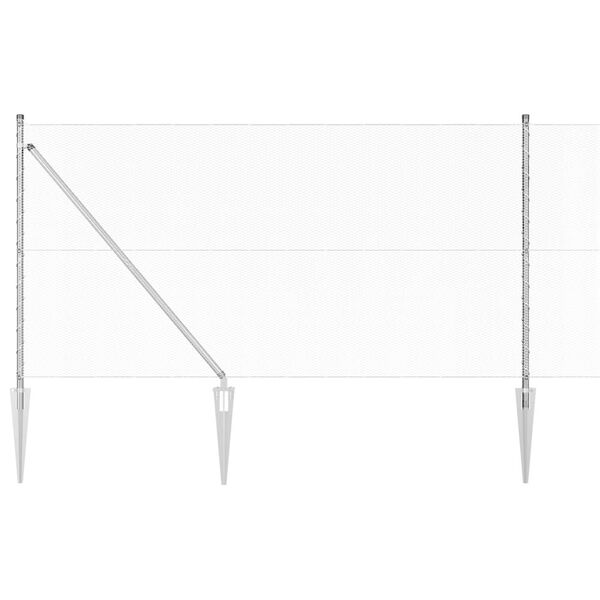 vidaXL &Icirc;ngrădire cu st&acirc;lpi Argintiu 1 x 100 m otel acoperit cu PVC