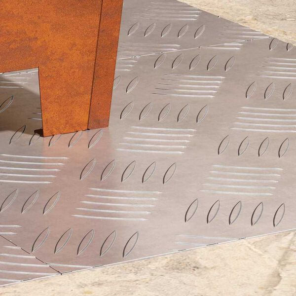 vidaXL Plăci cu tablouri 4 pcs Argintiu 40 x 40 cm Aluminiu