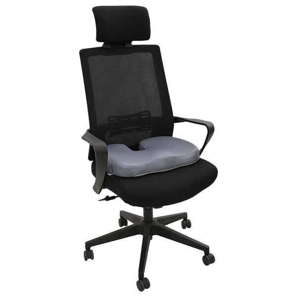 vidaXL Pernă pentru șezut Gri 47 x 37 x 8 cm Spumă cu Memorie