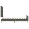 vidaXL Cadru de pat cu headboard Gri &icirc;nchis 80 x 200 cm țesătură