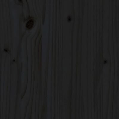 vidaXL Tăblie de pat, negru, 126x4x104 cm, lemn masiv de pin