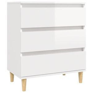 vidaXL Servantă, alb extralucios, 60x35x70 cm, lemn prelucrat