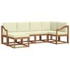 vidaXL Set de canapele de exterior 6 buc. Natural și Crem