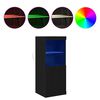 vidaXL Bufet LED Stejar Negru 41 x 37 x 100 cm Lemn compozit