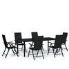 vidaXL Set de mobilier pentru grădină, 7 piese, negru