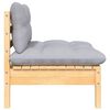 vidaXL Set mobilier de grădină cu perne gri, 5 piese, lemn masiv pin