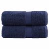 vidaXL Prosoape de baie premium, SOLUND, 2 buc., bleumarin, 30 x 30 cm, 600 g/m&sup2;